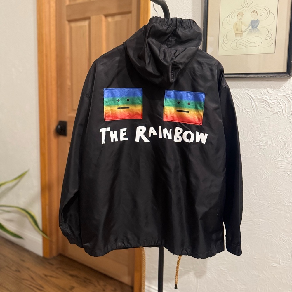 Acne Studios Black Rainbow Windbreaker Jacket - Picture 10 of 15